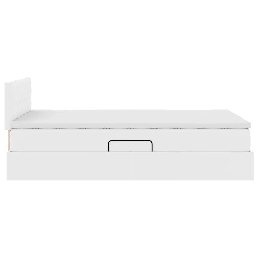 Letto con contenitore e materasso Bianco Puro 120 x 200 cm 3370390
