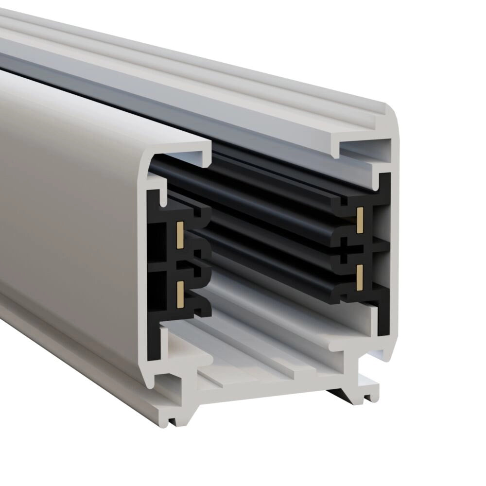 Binario Moderno Busbar Trunkings Trinity Alluminio Bianco 2M