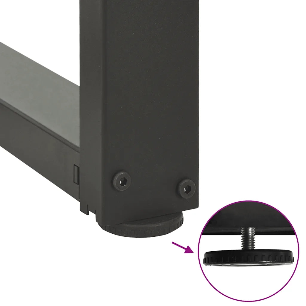 Gambe per tavolo da bar a forma di T 2 pz Antracite 40x35x(90-91) cm Acciaio