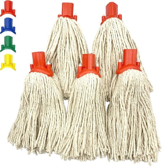 Set di Dweilkoppen in Tessuto Colorato per la Sostituzione per la Pulizia Efficiente del Pavimento (Lot da 5)