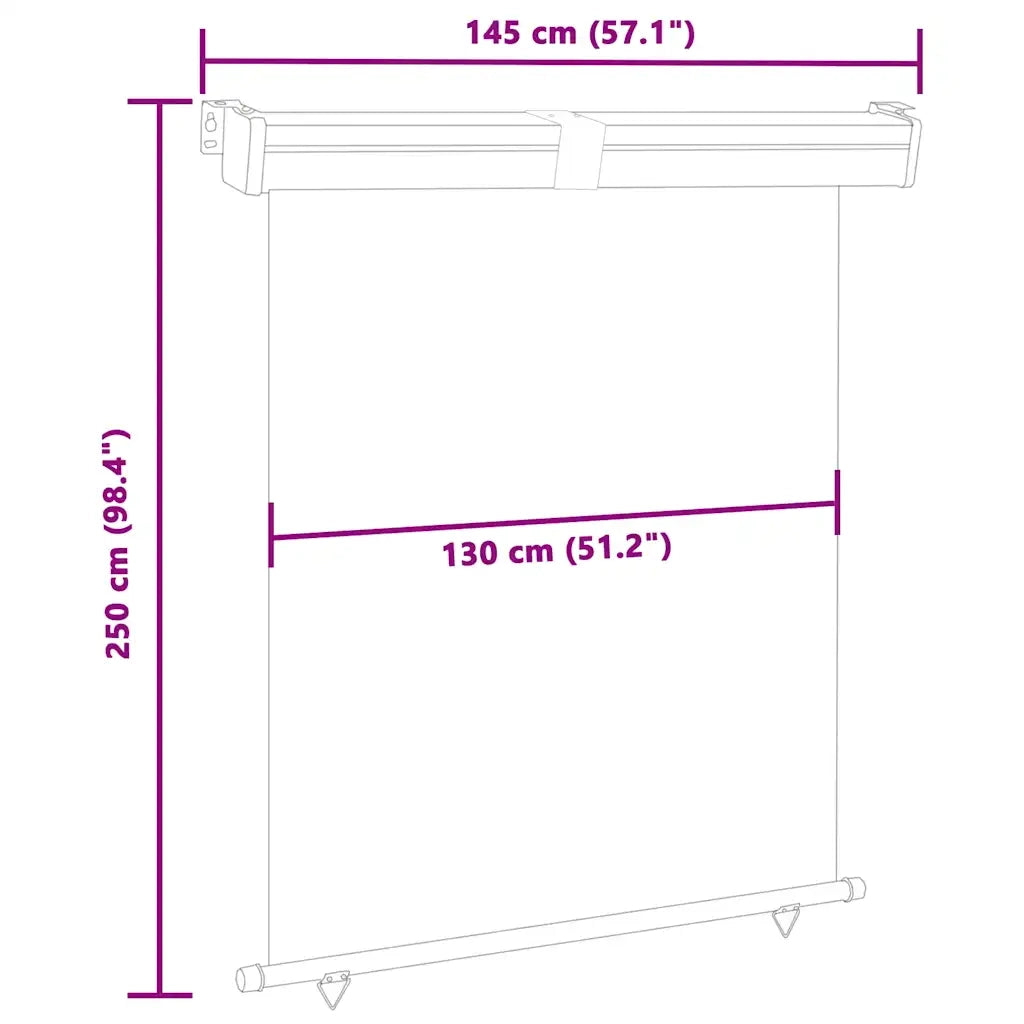 Tendalino Laterale per Balcone 145x250 cm Crema 48425