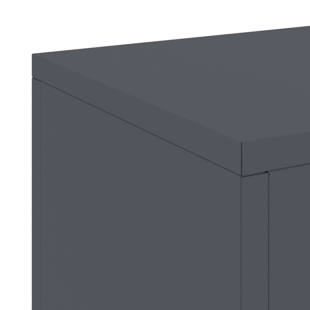 Supporti per Piante da Esterno Pilastro 2 pz Antracite 24x24x35 cm Acciaio