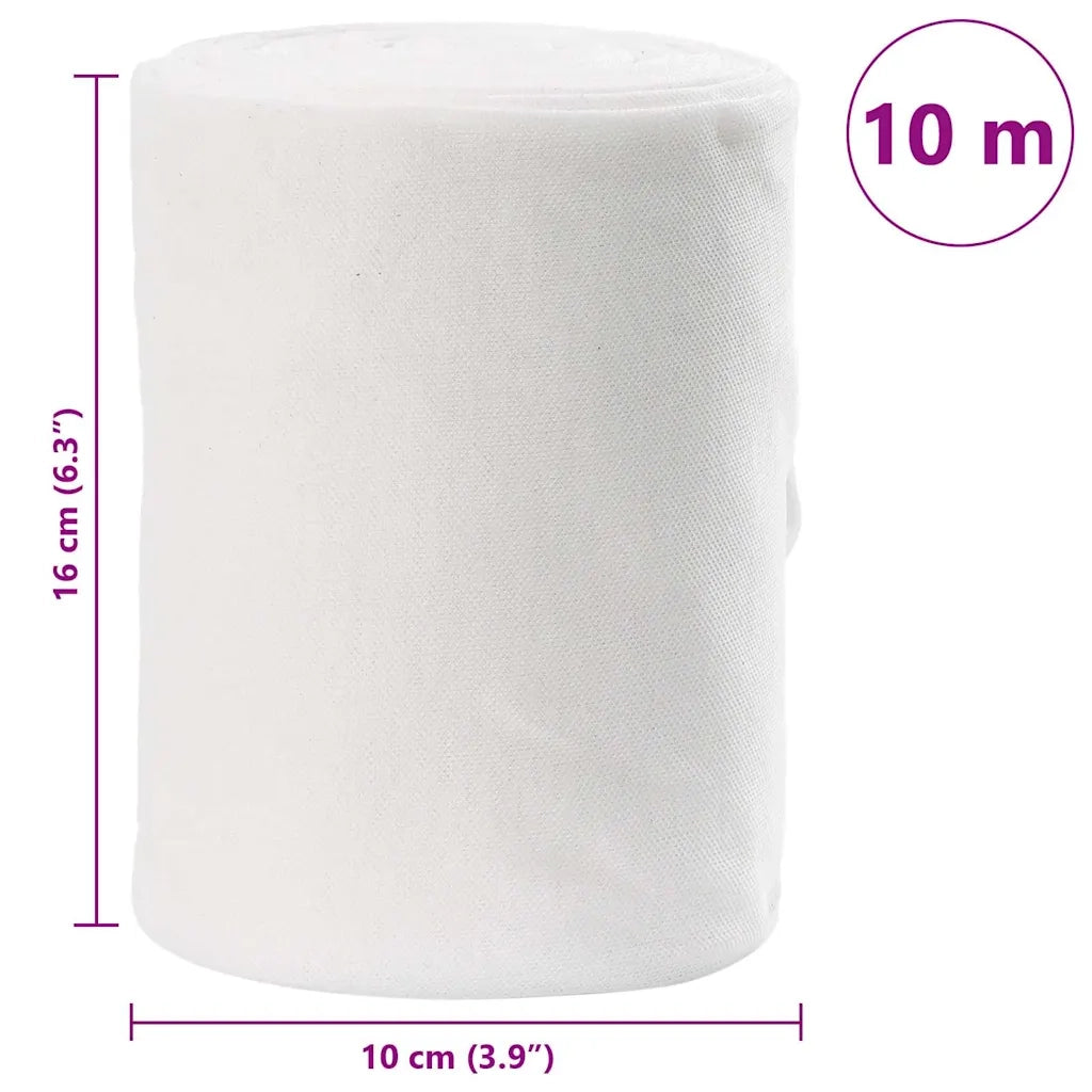 vidaXL Tubo di Drenaggio Bianco 16 x 1000 cm Tessuto