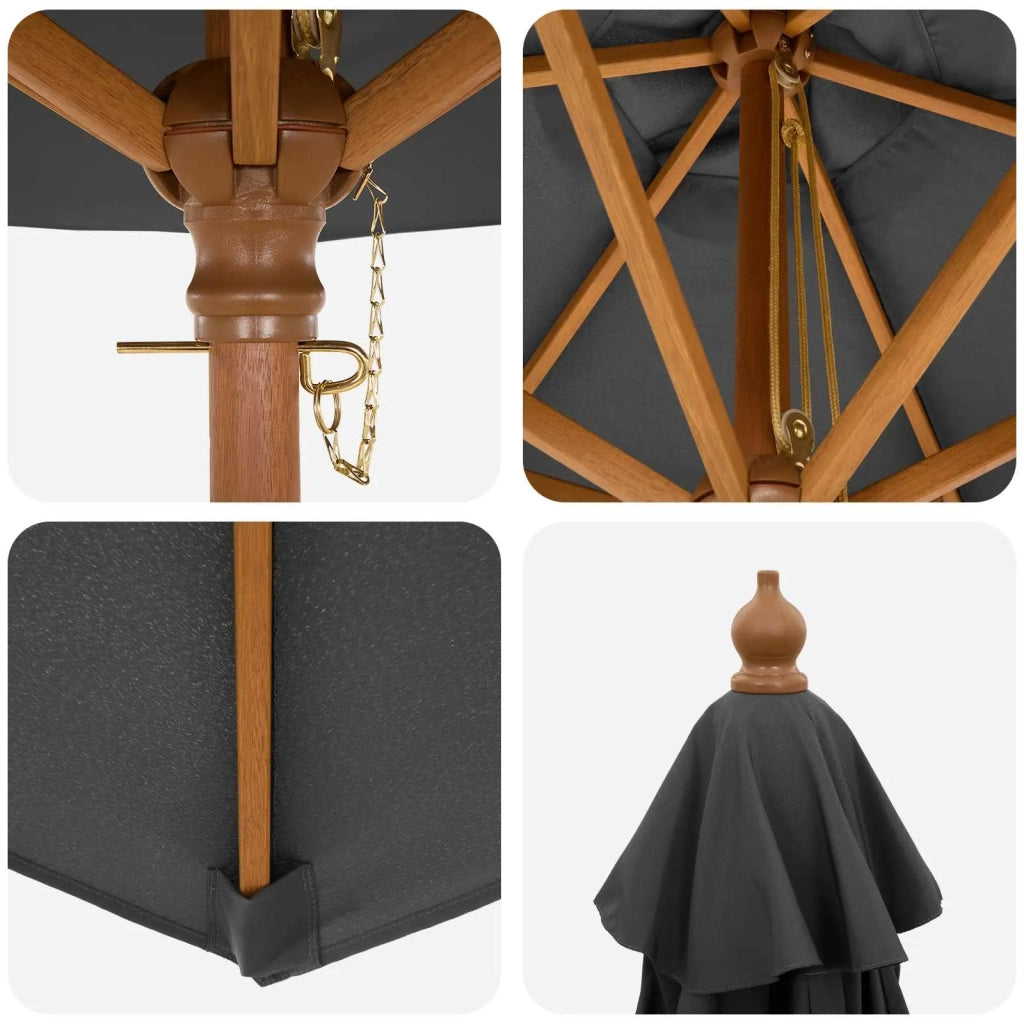 Set da pranzo da esterno con ombrellone 6 pz 3438547
