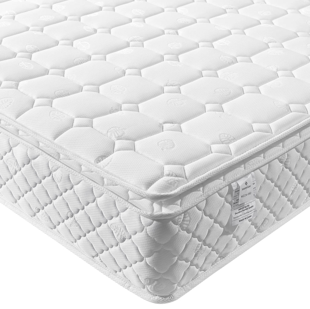 Letto singolo imbottito ULEVR 90x200 cm con contenitore idraulico, LED e ricarica USB/Type-C, beige