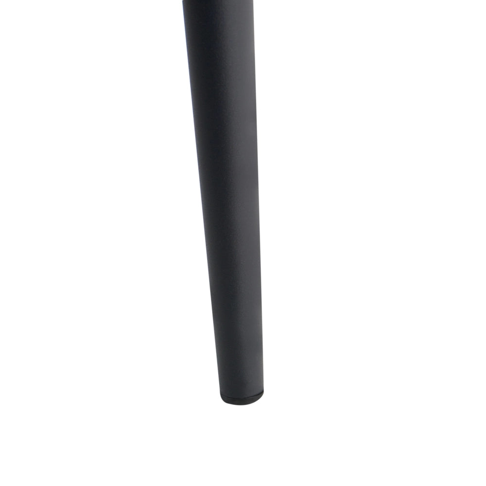 Set di 2 sedie da pranzo in ecopelle marrone scuro gambe in ferro Nero sedie moderne imbottite