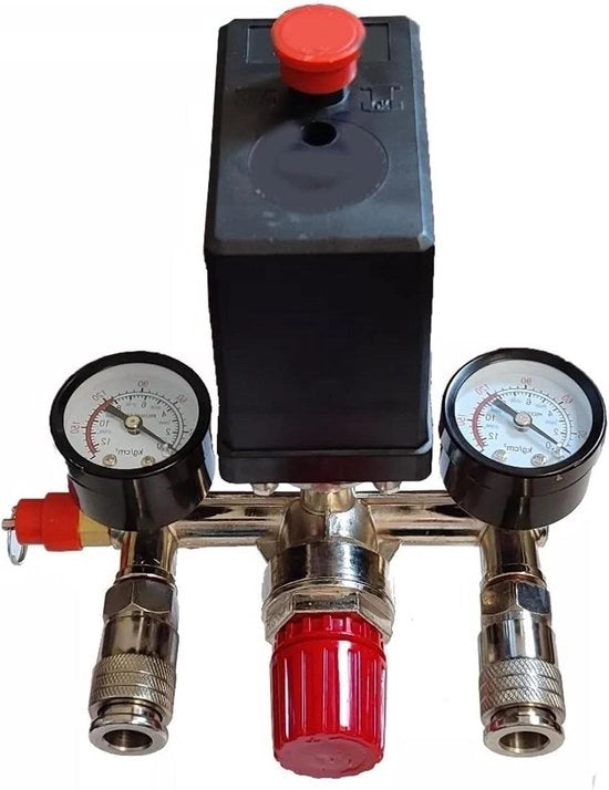 Compressore di aria - Valvola di compressione con manometro 220v 380v - Pompaggio bivalle.