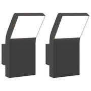 Set di 2 applique LED da esterno 10 x 15 x 22 cm design elegante alluminio nero 02_0056584