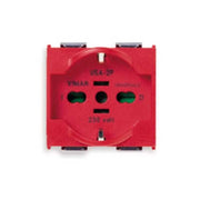 08410.R Presa 2P+T 16A Universale Rosso Serie 8000