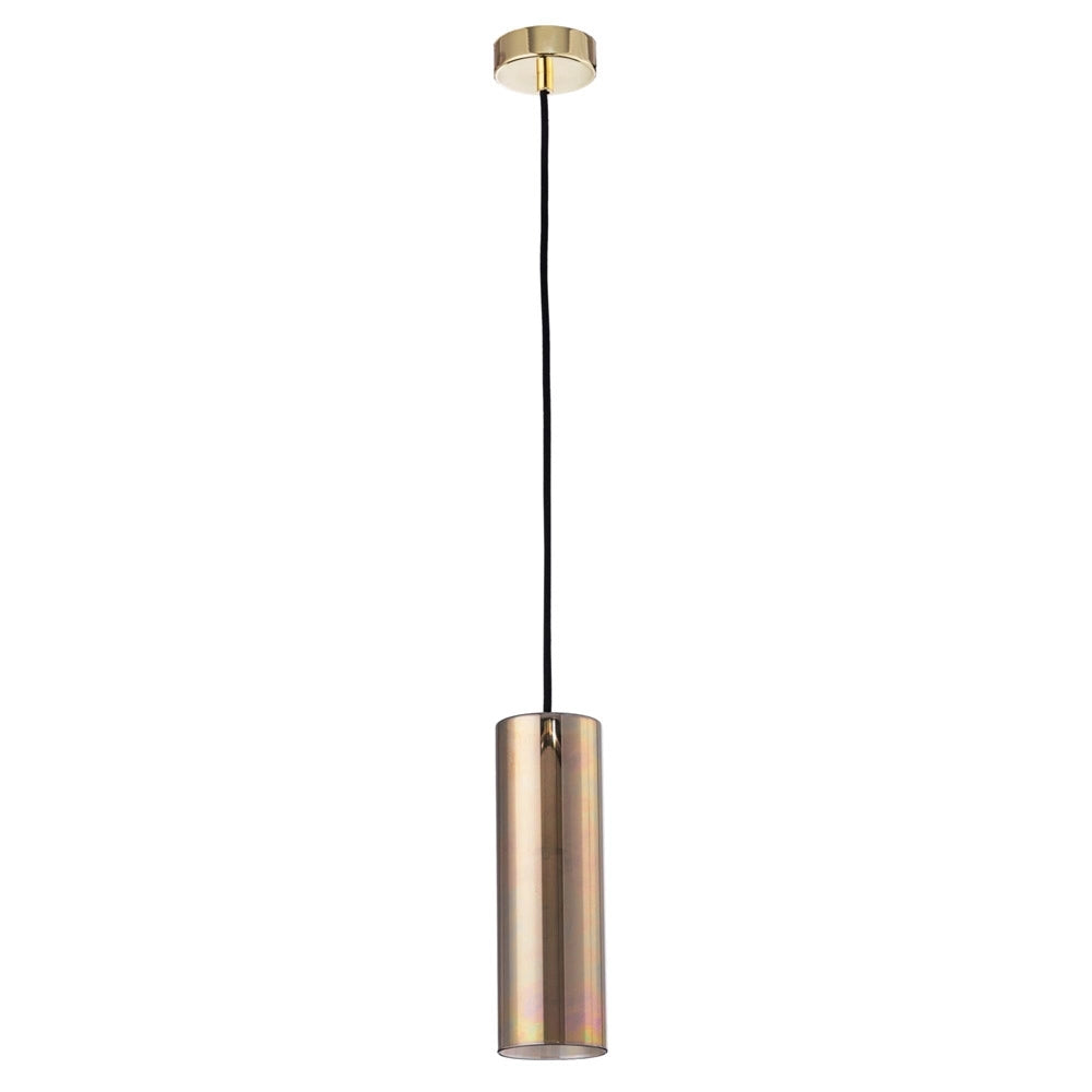 Sospensione Contemporanea Gioia Metallo Oro 1 Luce Diffusore Vetro Oro