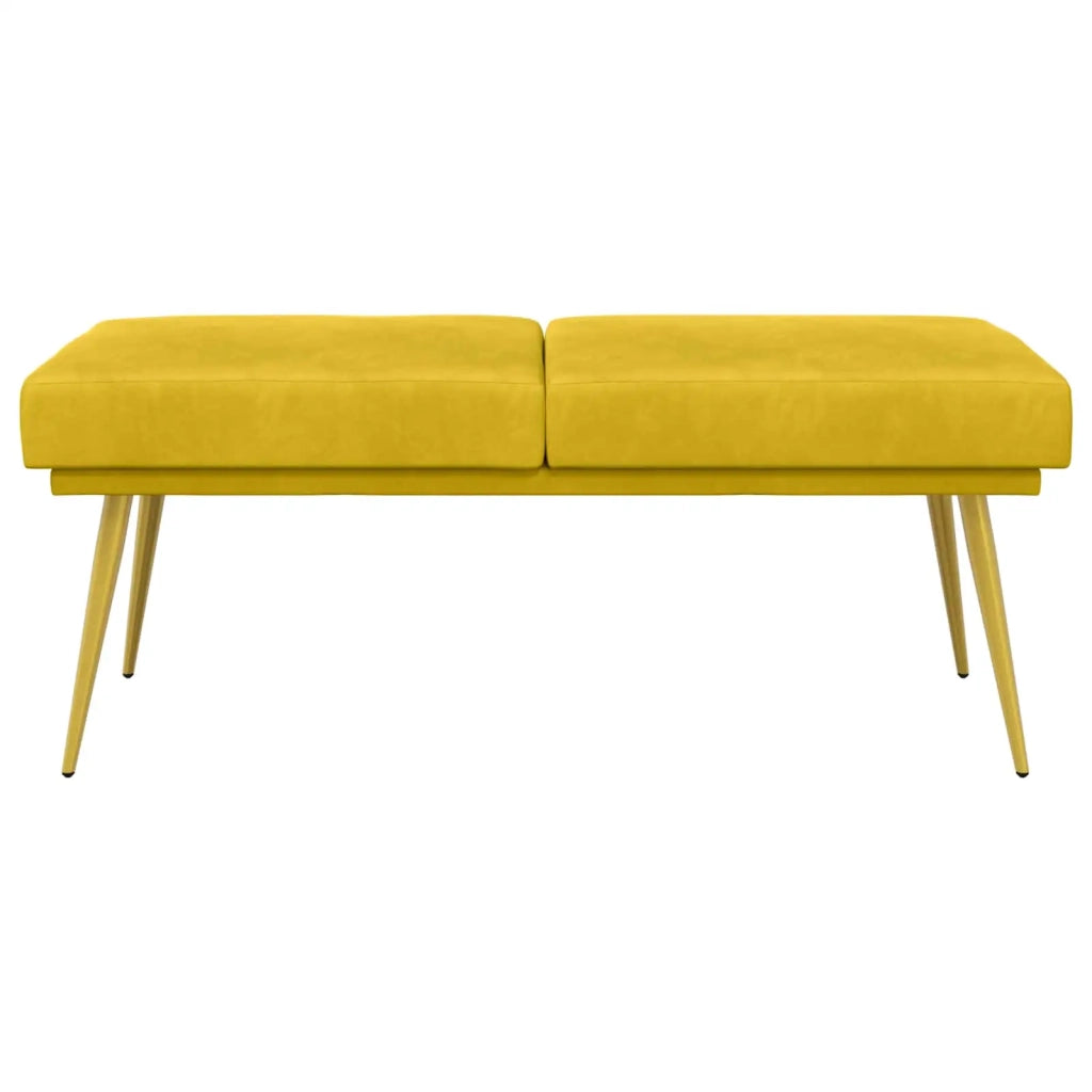 Panchina a doppio strato Giallo 120 x 45 x 46 cm Velluto 42038592