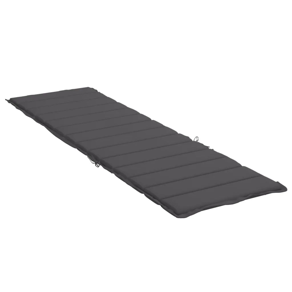 Cuscino per Lettino Antracite 200x70x3 cm in Tessuto Oxford 314218