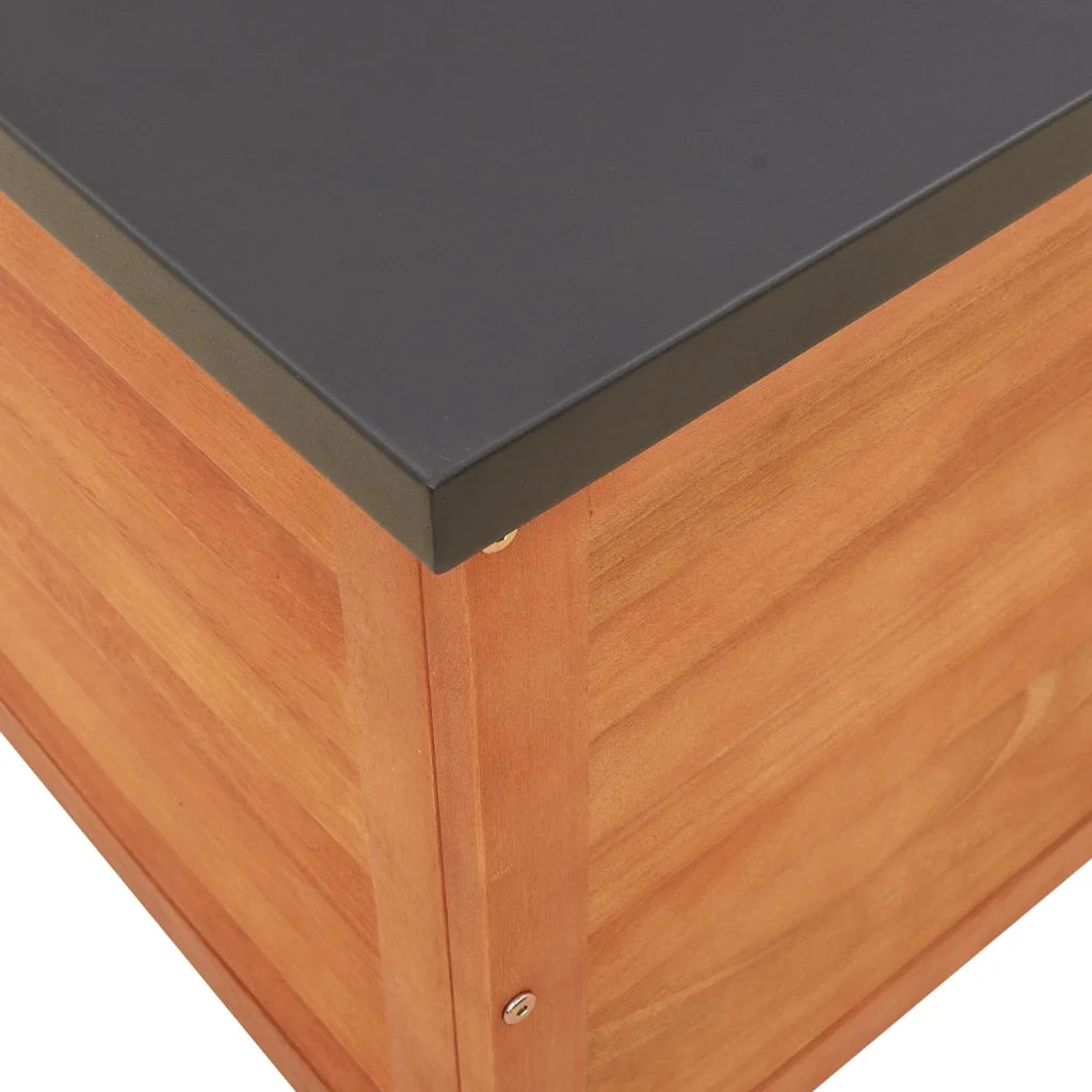 Contenitore da Giardino 90x48x55 cm Legno Massello di Eucalipto 367839