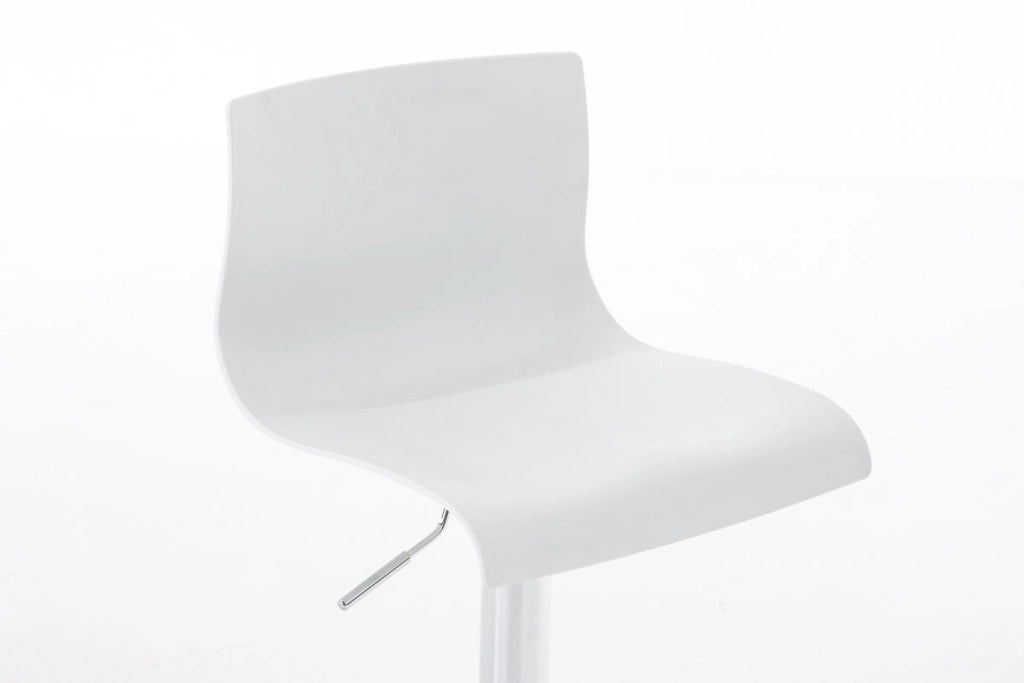 Sgabello Hover in polipropilene e metallo bianco,Metallo in look cromato