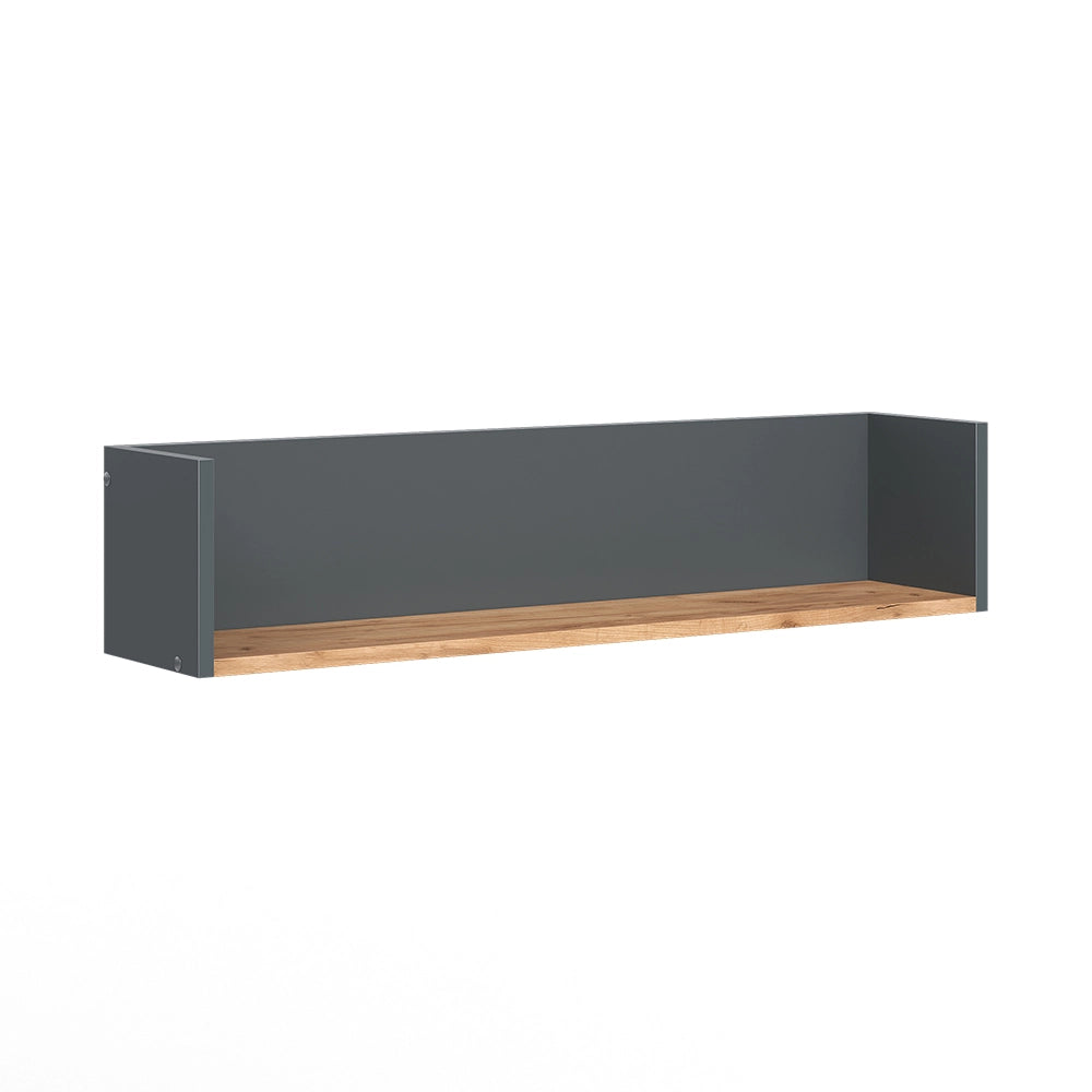 Vicco Scaffale a muro Antracite/quercia dorata 93.4 x 20 cm