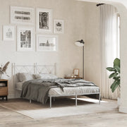 Giroletto con Testiera-Struttura Letto con testiera in Metallo Bianco 120x200 cm 951075