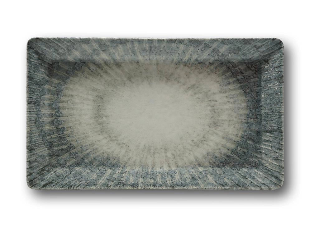 Vassoio Piatto Rettangolare Space in Porcellana 26 x 15 cm Saturnia