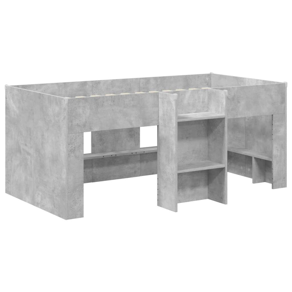 Letto Alto per Bambini Grigio Cemento 80 x 160 cm 3422574