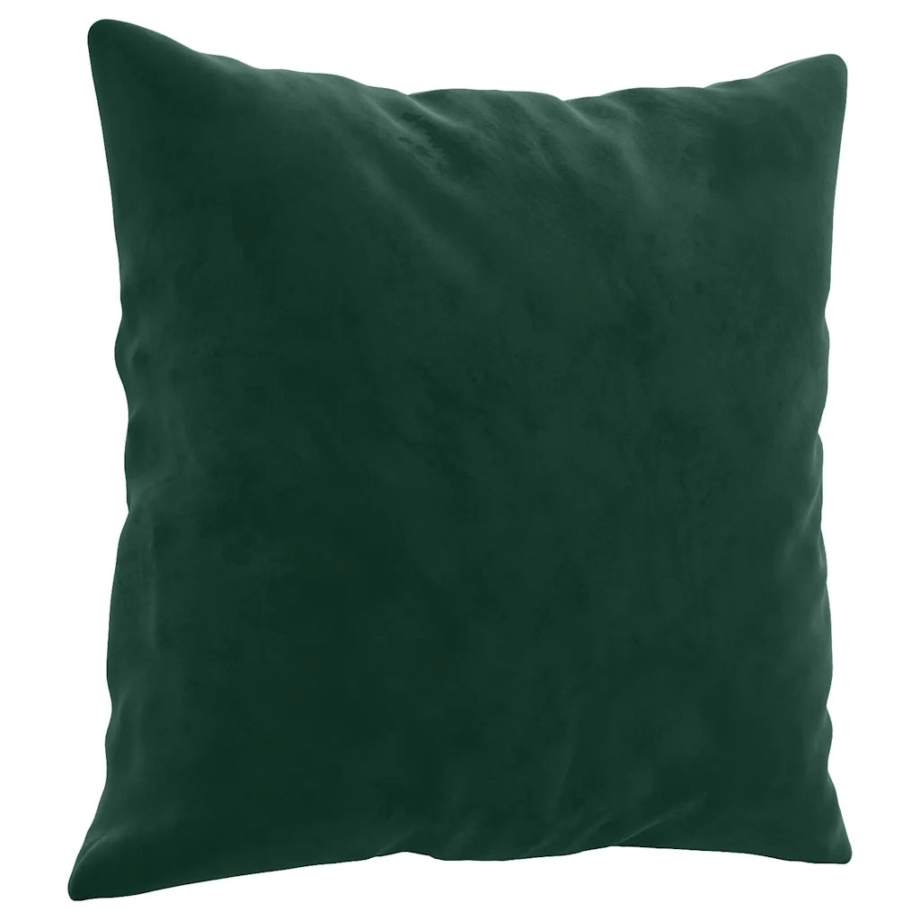Set di Divani 2 pz con Cuscini Verde Scuro in Velluto