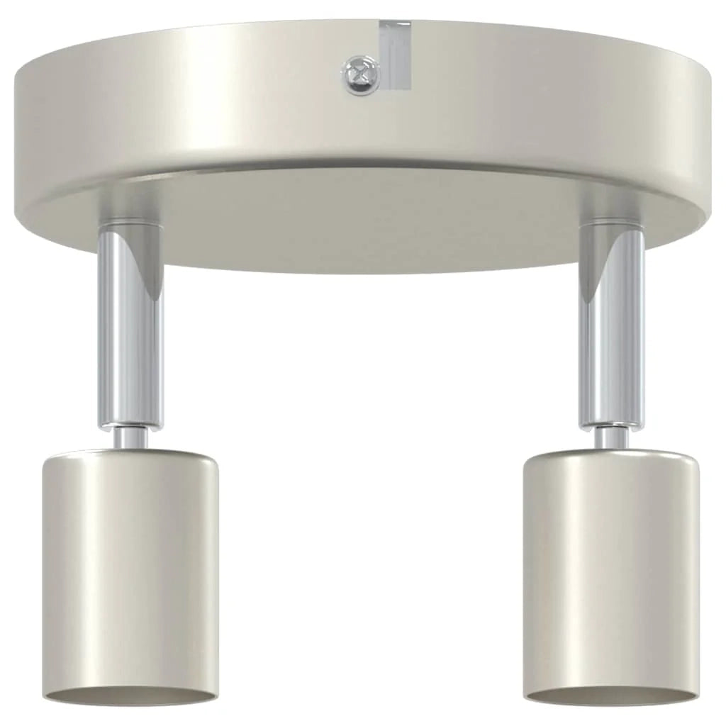 Faretto da soffitto moderno orientabile per interni 12 x 12 x 8 cm in acciaio nichel spazzolato 02_0058314