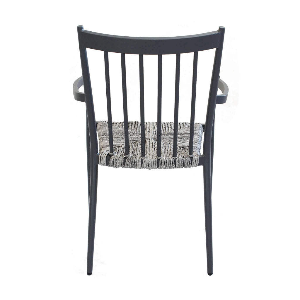 Poltrona da Giardino Impilabile in Alluminio Wicker cm 55x57x86 - BURTON