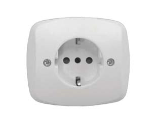 PLACCA PRESA SCHUKO 16A+T VENUS- - mm.76x76 (1820.D) - 10 pezzi MARLANVIL