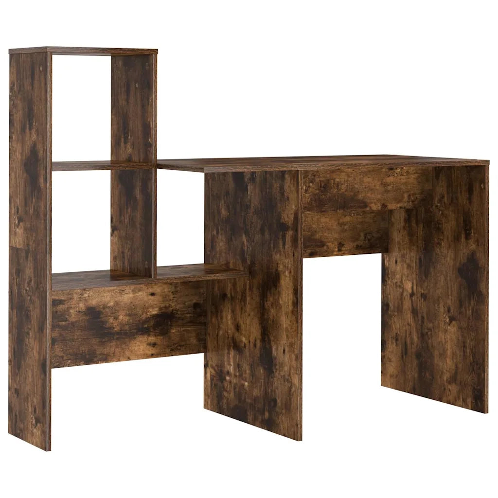 vidaXL Scrivania Rovere fumo 131.5 x 50 x 106.5 cm Legno multistrato