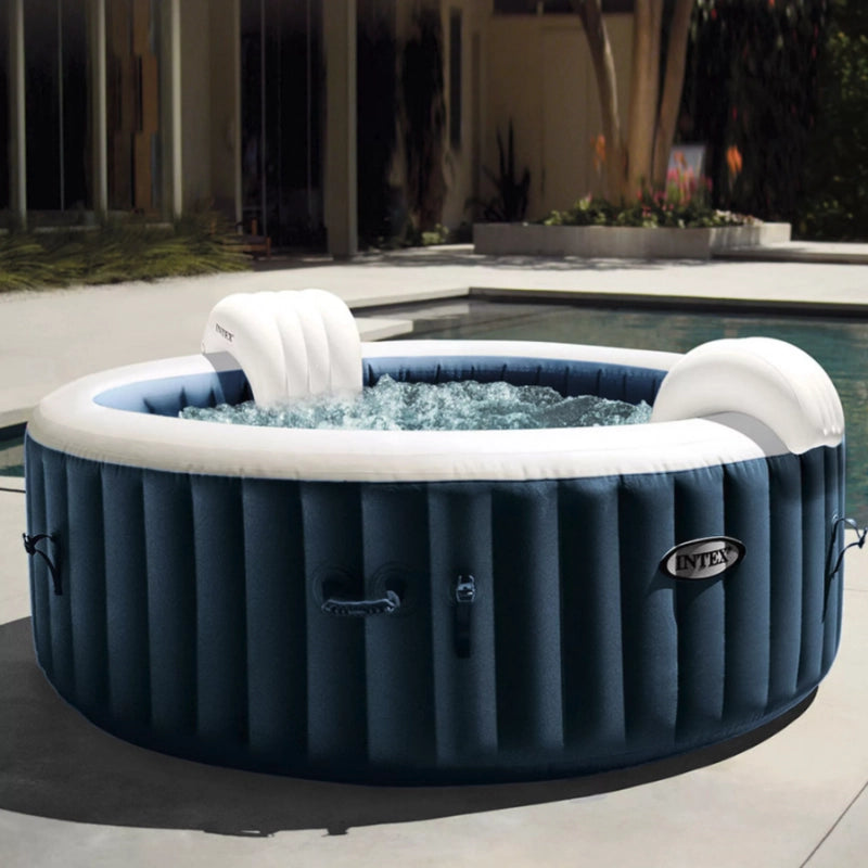 Spa gonfiabile idromassaggio 4 posti con luce LED e poggiatesta, riscaldamento 40°C diametro 196 cm altezza 71 cm per esterno - Intex