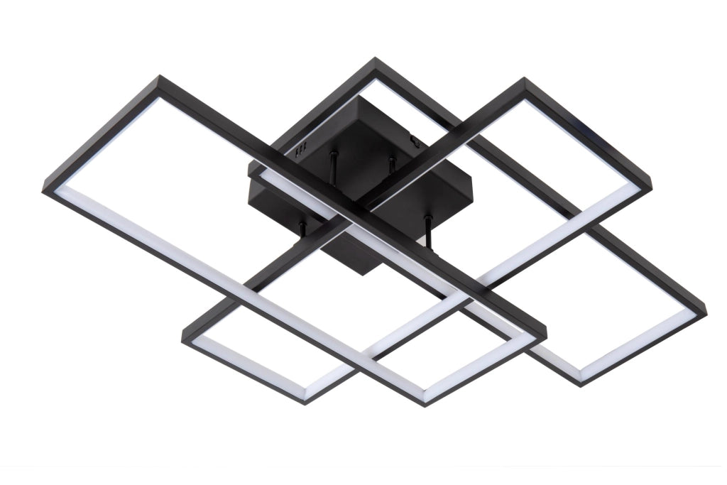 Lampada da soffitto LED nera Lucide LOKERO 60W