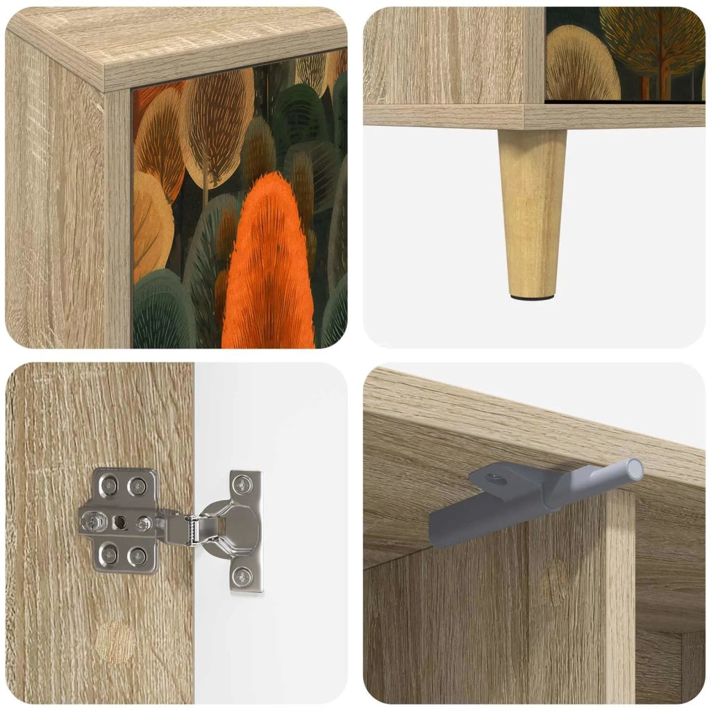 Mobile TV ZAANDAM 102 x 33 x 50 cm Sonoma Legno ingegnerizzato 8007040