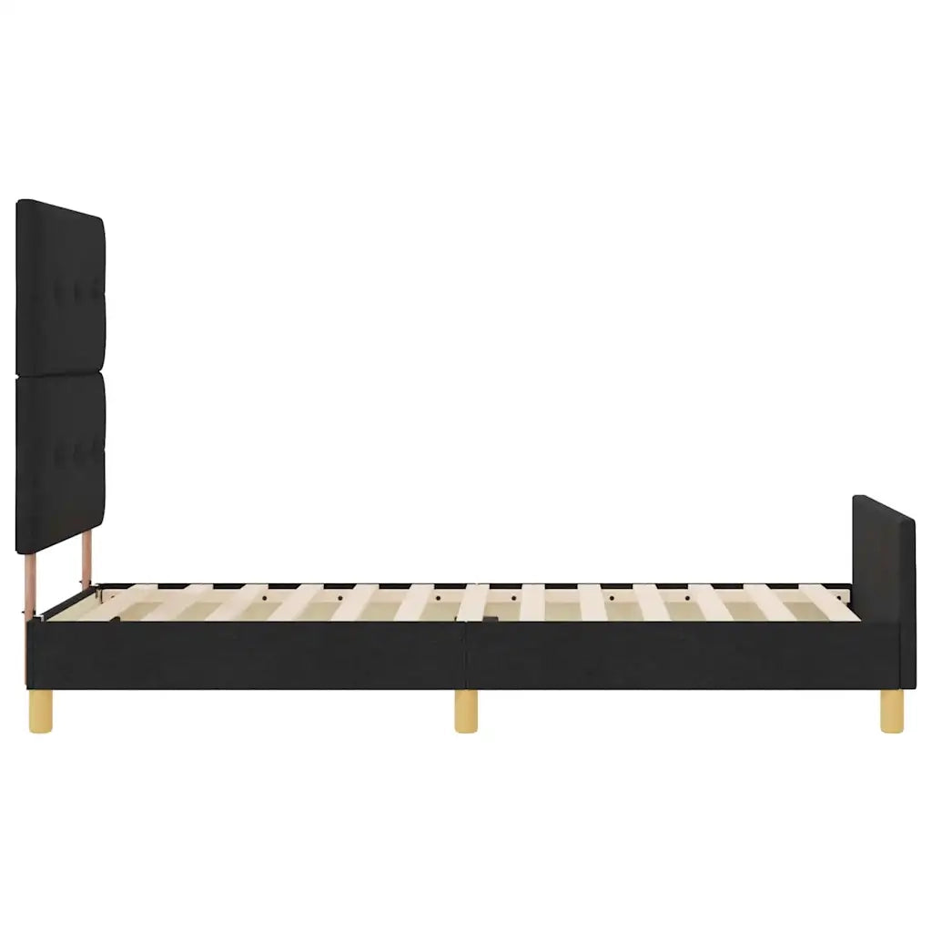 Struttura del letto con testiera Nero 100 x 200 cm Tessuto 3344706