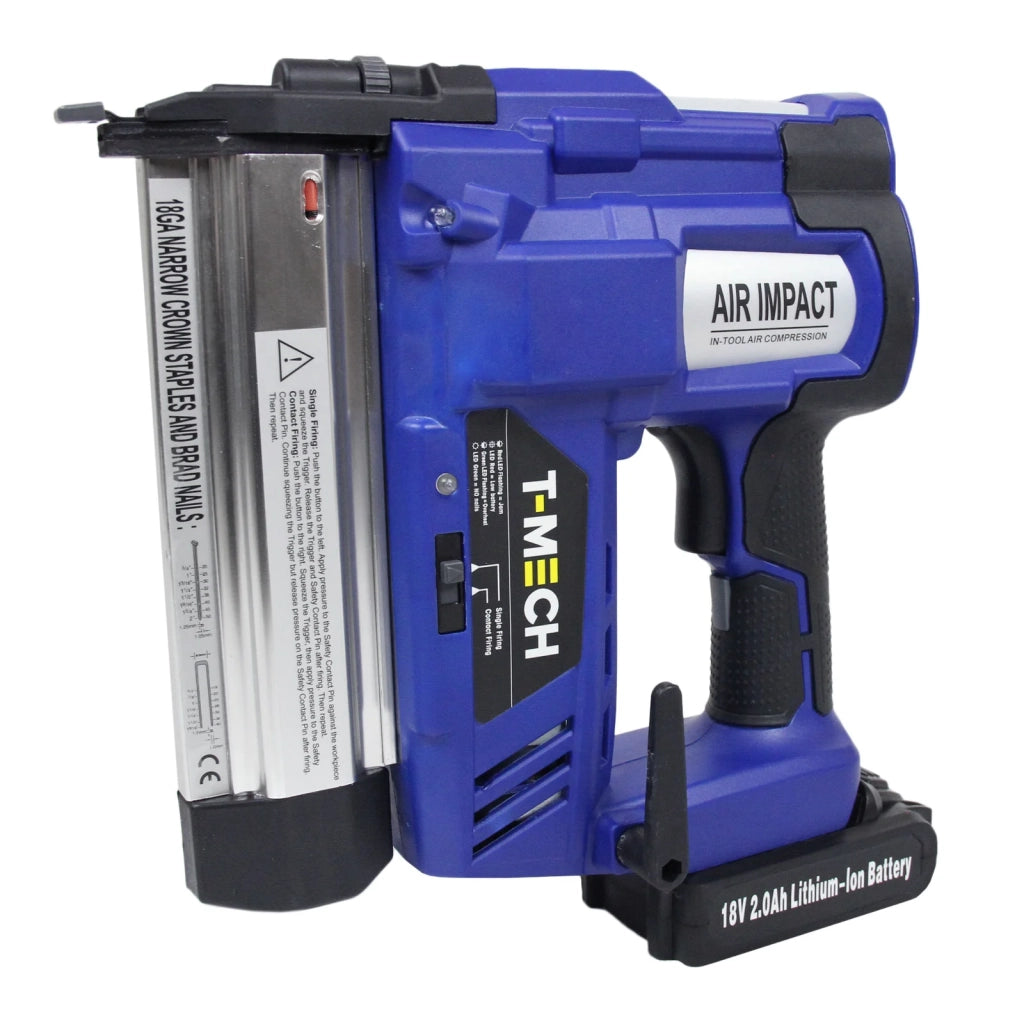 Pistola Sparachiodi Graffettatrice Pneumatica No Fili con Batteria Addizionale