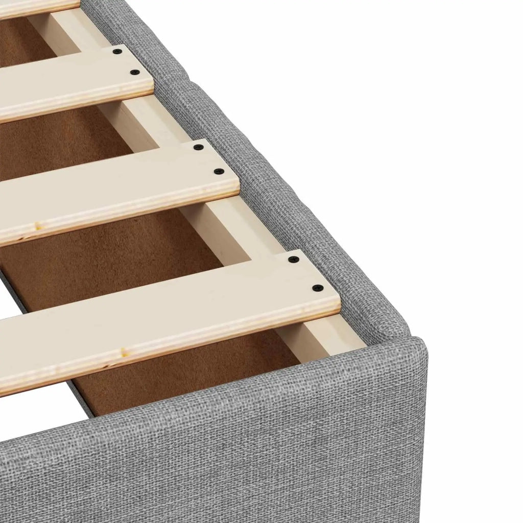 Letto box spring con materasso Grigio Chiaro 120 x 190 cm 3451164