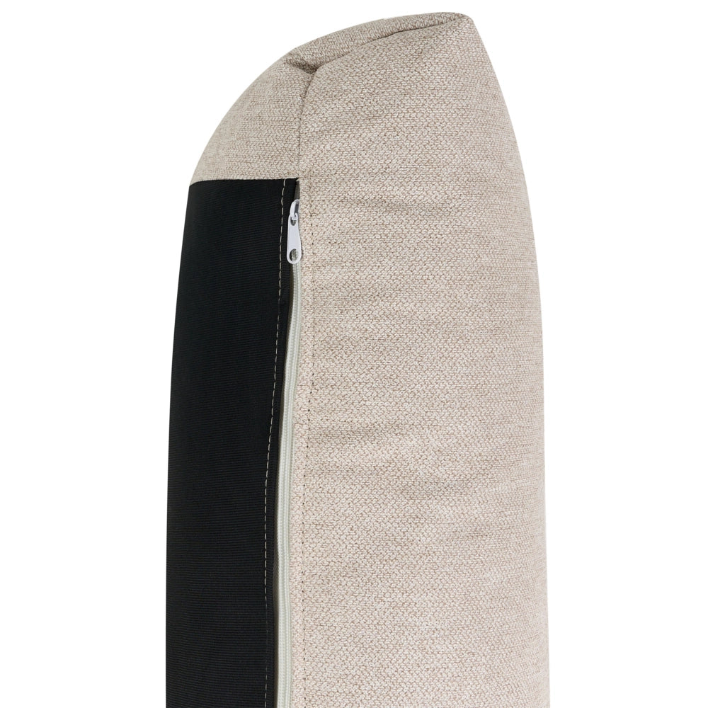 Divano angolare destro Tappezzeria in poliestere beige Gambe in legno Elegante