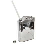 Tanica in acciaio inox da 20 litri con tubo flessibile e tappo a vite