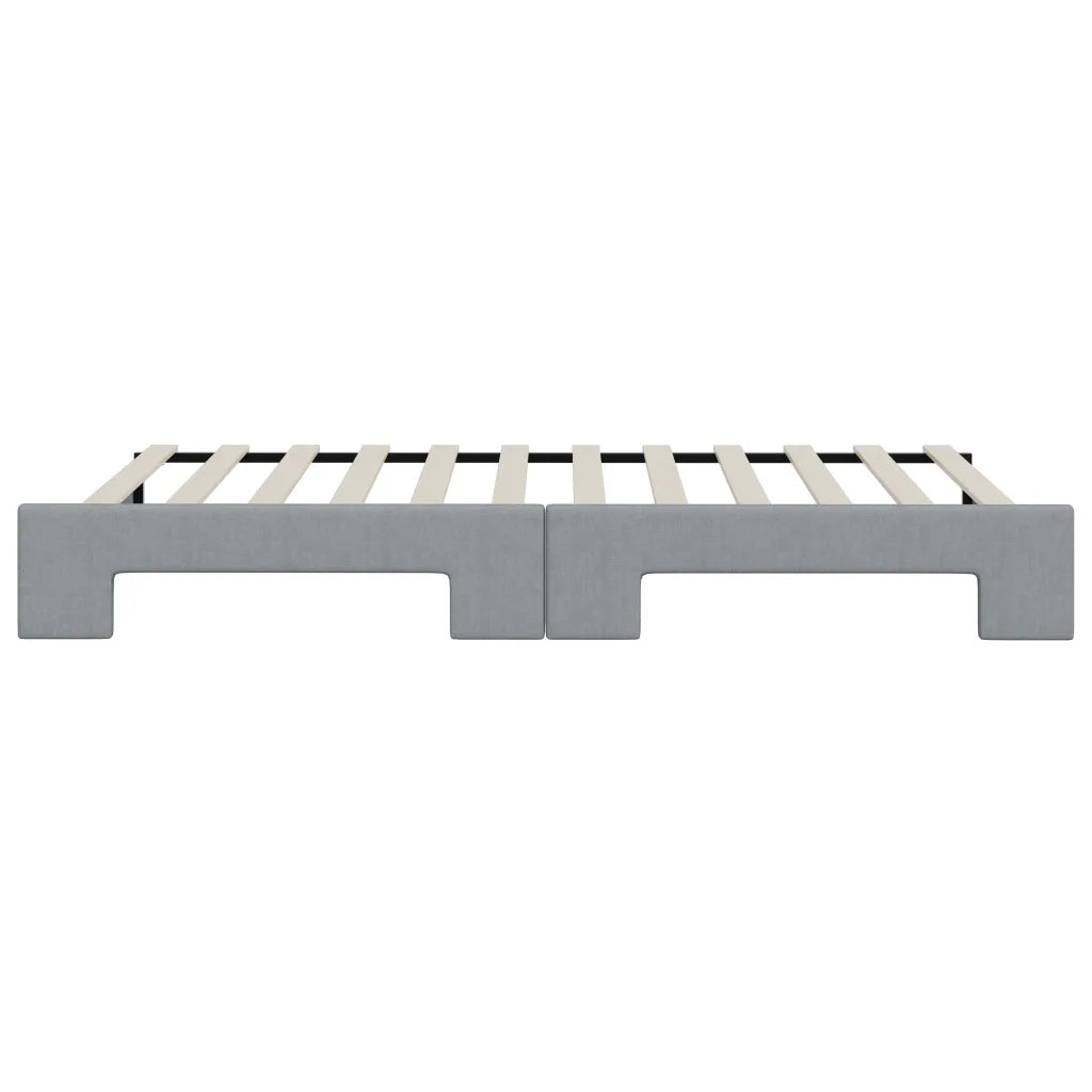 Divano Letto con Letto Estraibile Grigio Chiaro 80x200 Tessuto