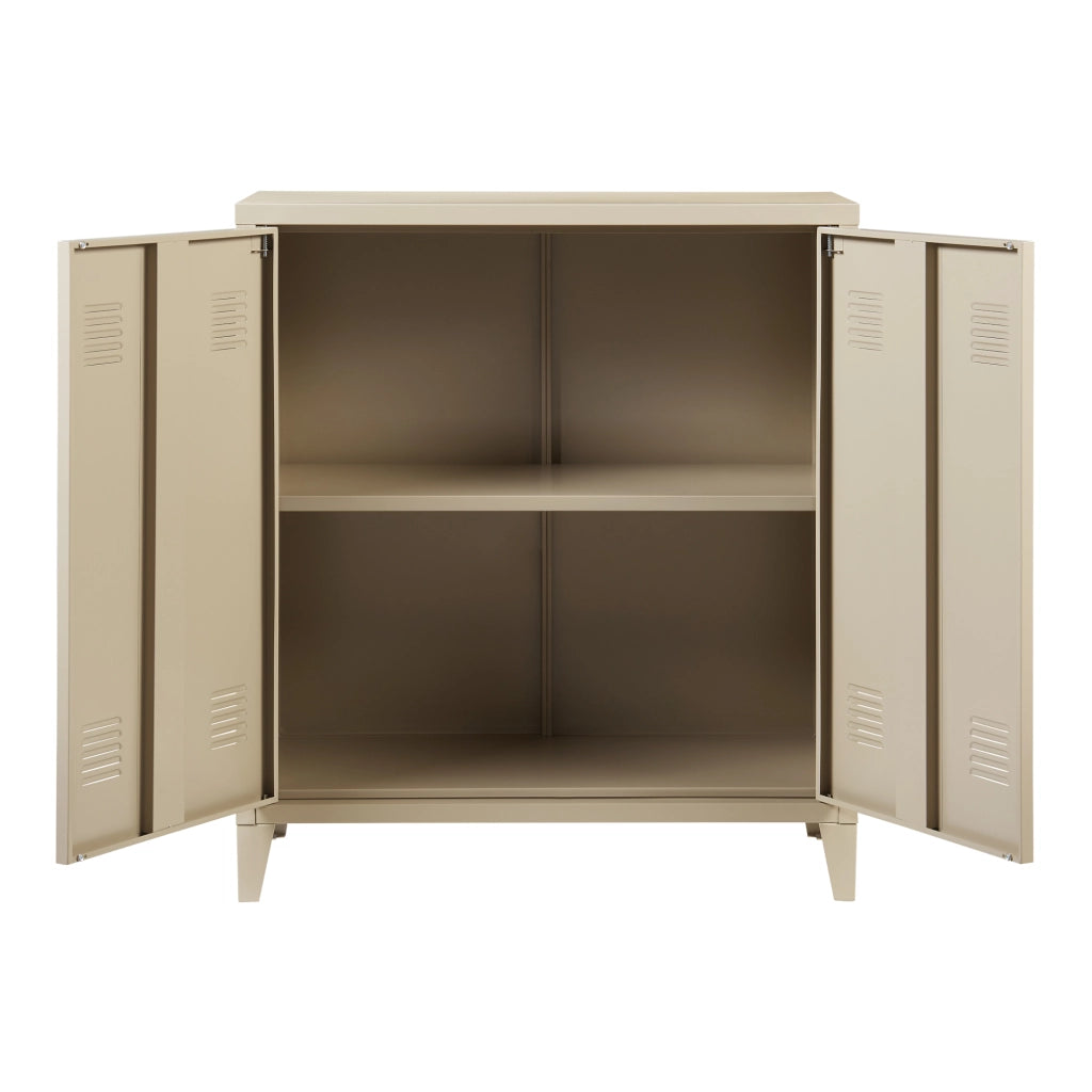 Armadietto da Ufficio Oripää in Acciaio 90 x 80 x 33 cm color Cammello opaco [en.casa]