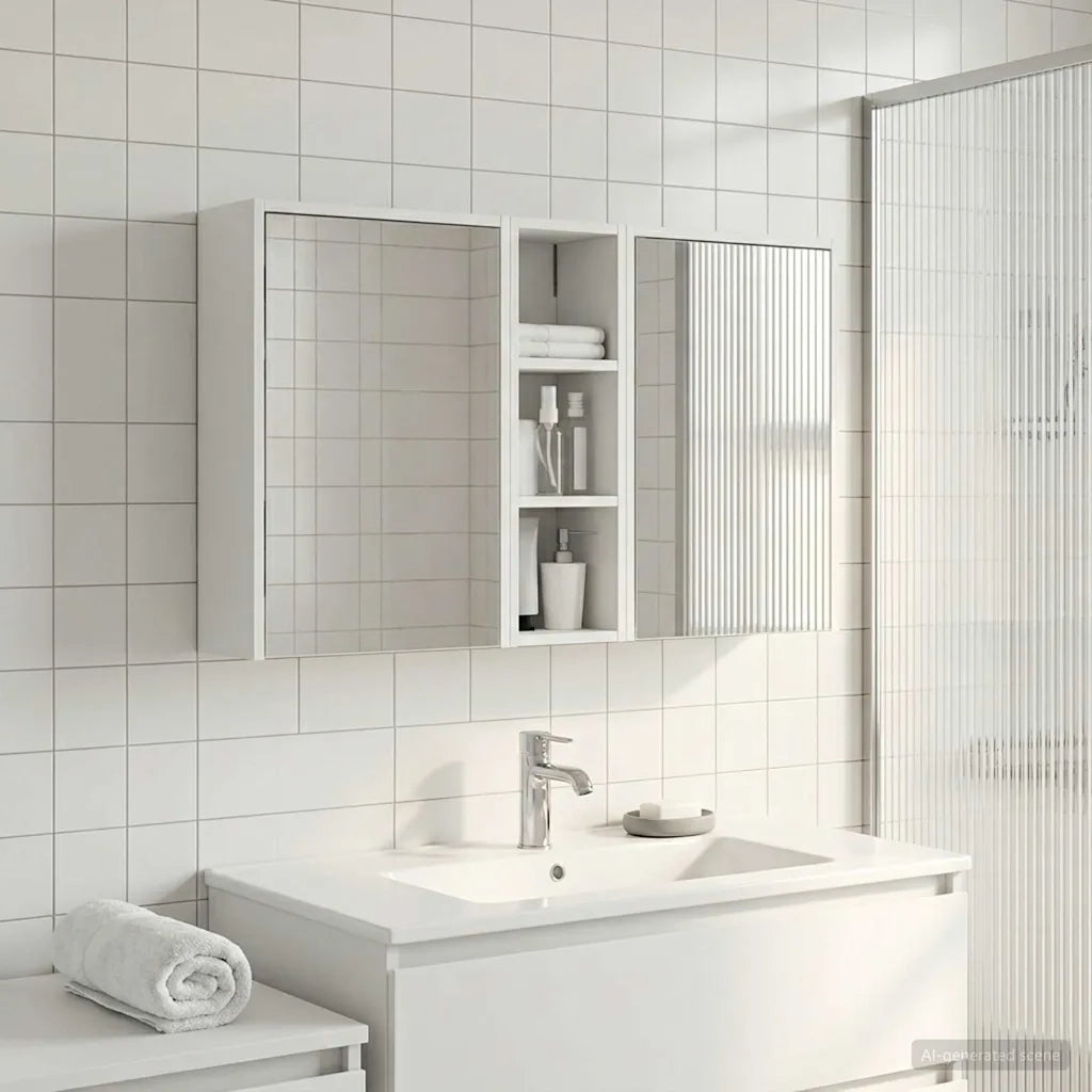 Set di Armadi da Bagno | Armadio da bagno 3 pz 106 x 16 x 62,5 cm