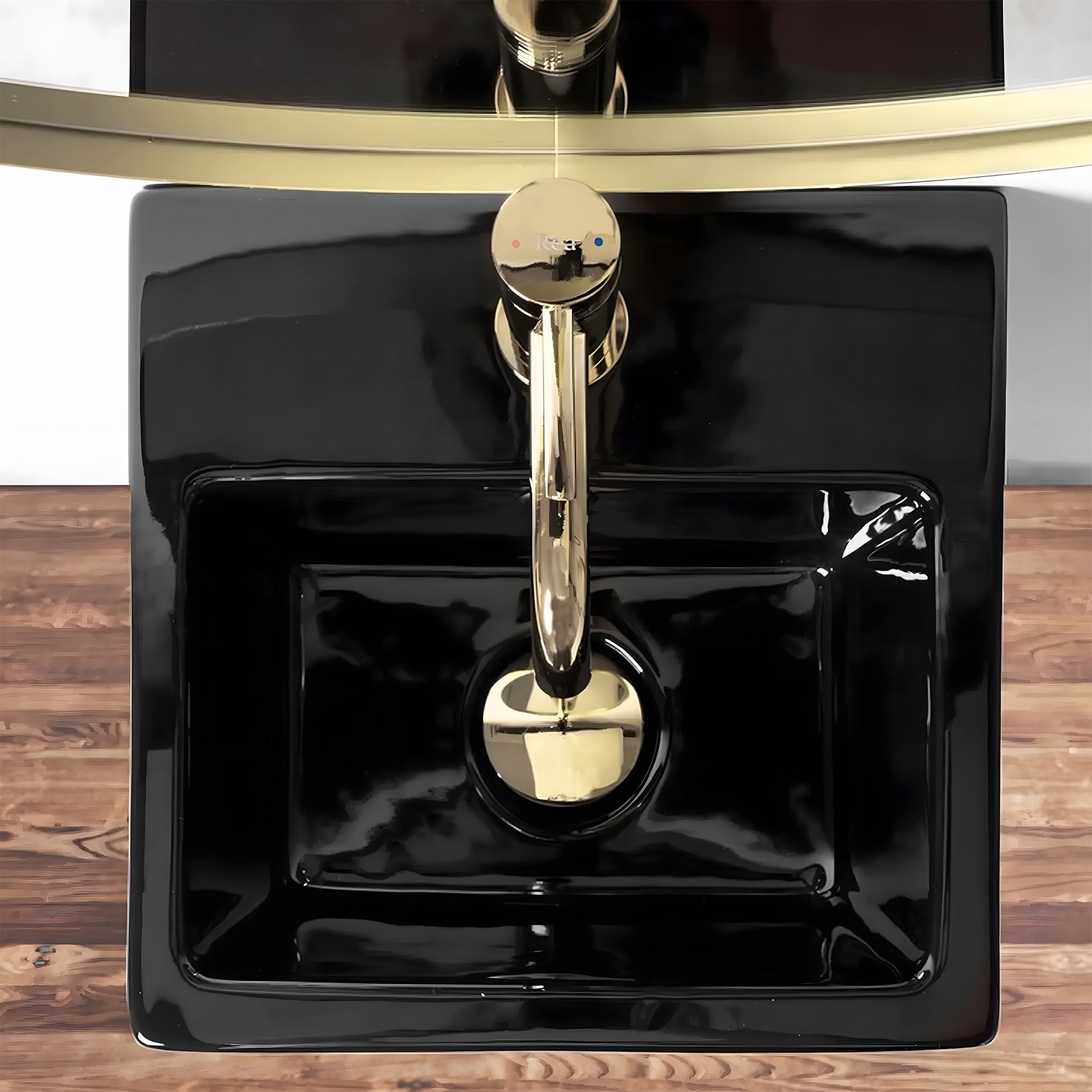 Lavabo Monolitico Rea Kamila Black