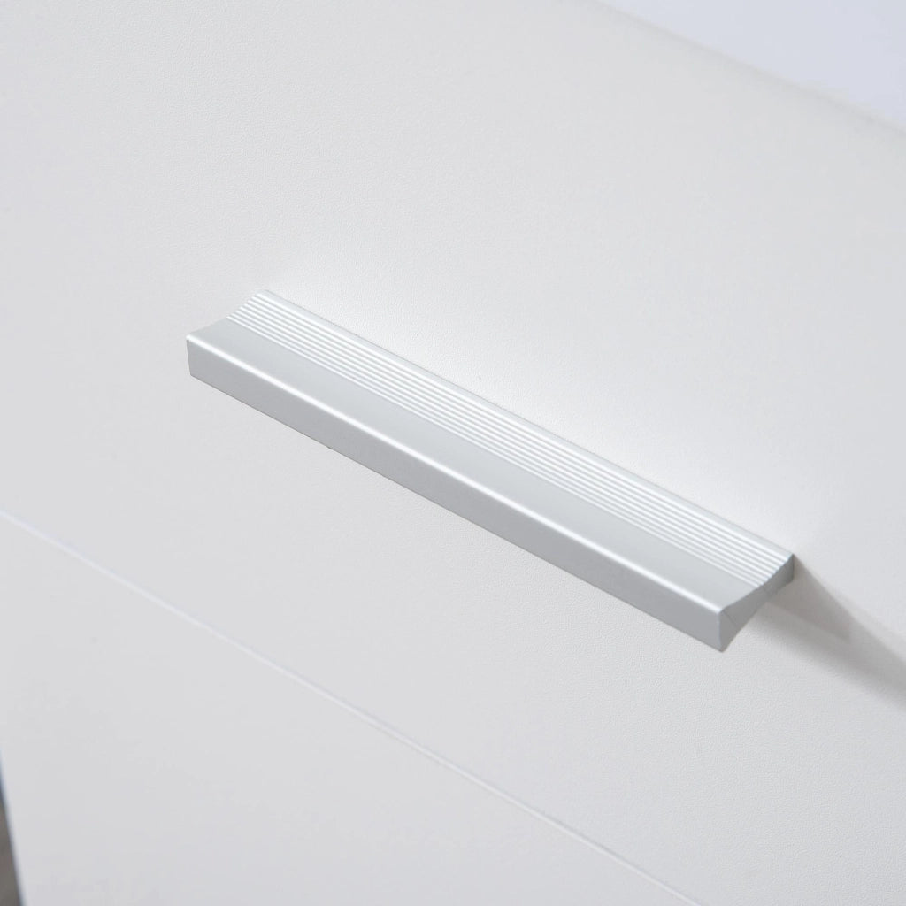 Scrivania da Ufficio ad Angolo Porta PC 114x120x74,6 cm in Legno  Bianca