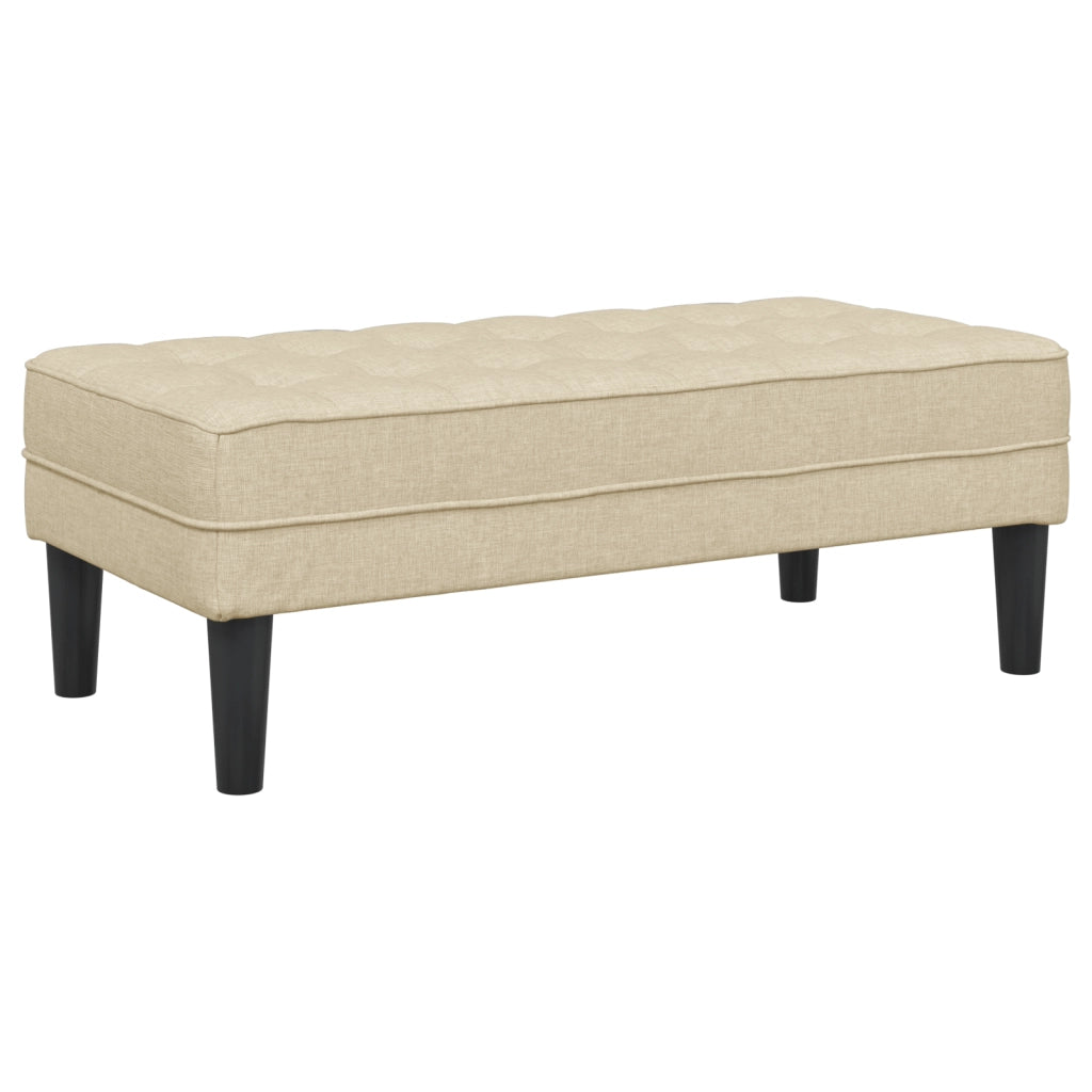 panchina  crema 113x57x39 cm tessuto