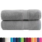 Asciugamani da bagno Premium SOLUND 2 pz | Teli per bagno Grigio 100x150 cm 600 g/m2