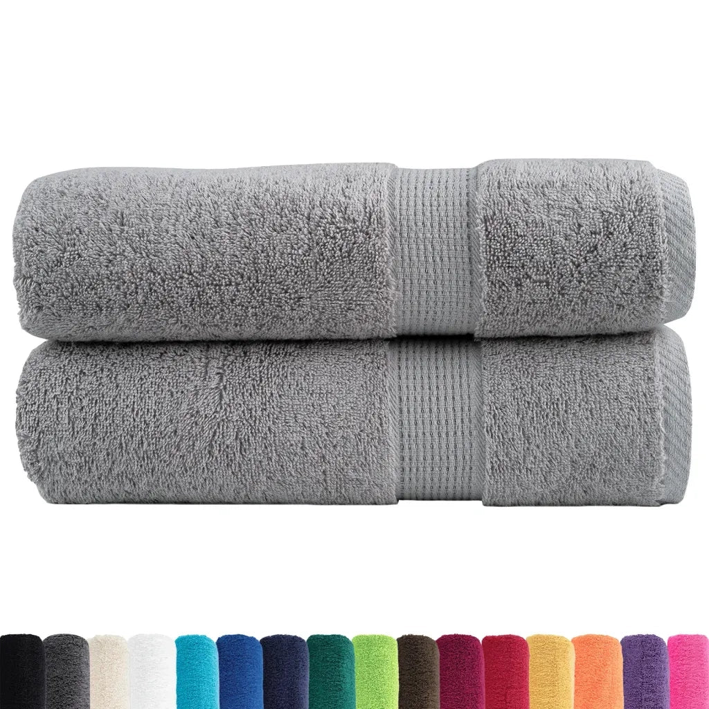 Asciugamani da bagno Premium SOLUND 2 pz | Teli per bagno Grigio 100x150 cm 600 g/m2
