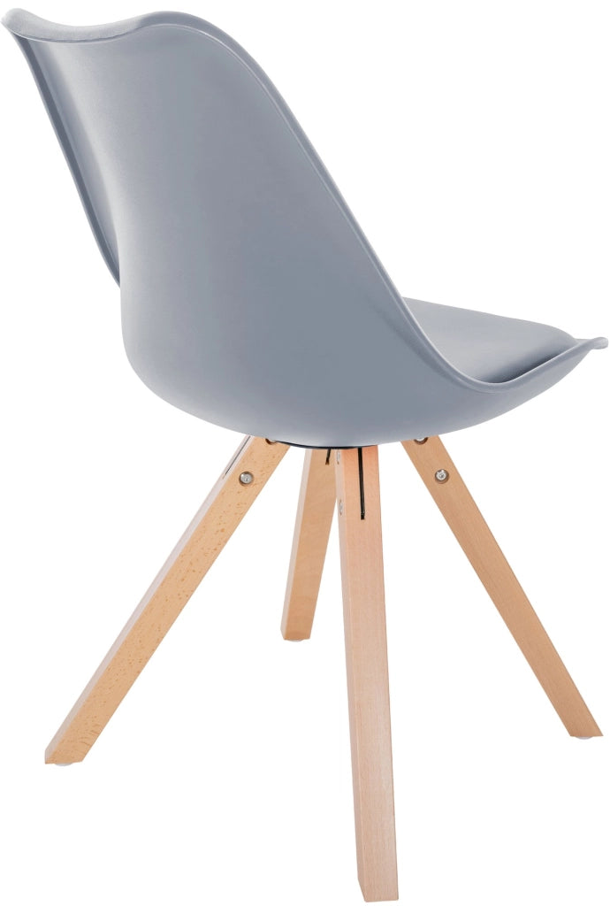 Sedia Sofia in plastica grigio,natura (quadrato)