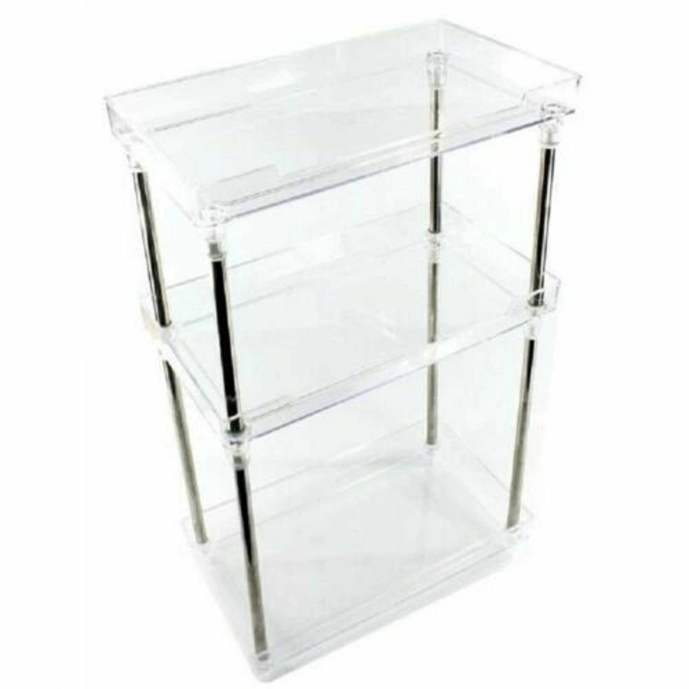 Trade Shop - Organizer Per Cosmetici Make Up Profumo Trucchi Bagno Multiuso 3 Ripiani -