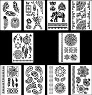 10 Set di Stencil per Animali - Mandala, Fiori, Pavimento, Parete, Pietra, Tessuto - Decorazione DIY per Scrapbook