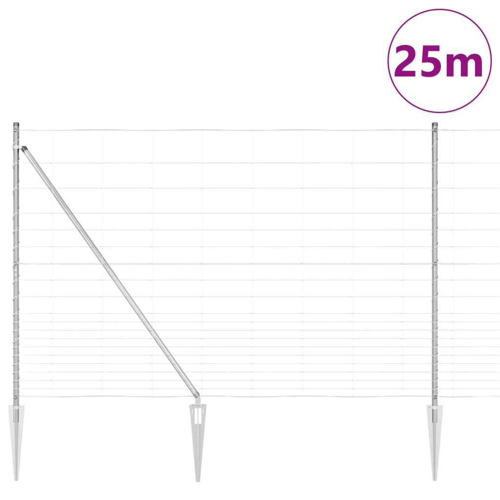Recinzione Field  1.6x25 m Acciaio Zincato