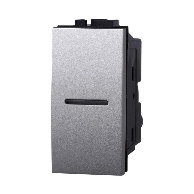 Interruttore Assiale 1P 16A Unipolare Colore GRIGIO Compatibile Con Bticino Living International