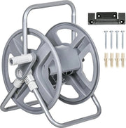 Serpentino per giardino con capacità di stoccaggio 40 m - Installazione a parete o verticale, sistema di sollevamento manuale, ideale per giardino e pulizia