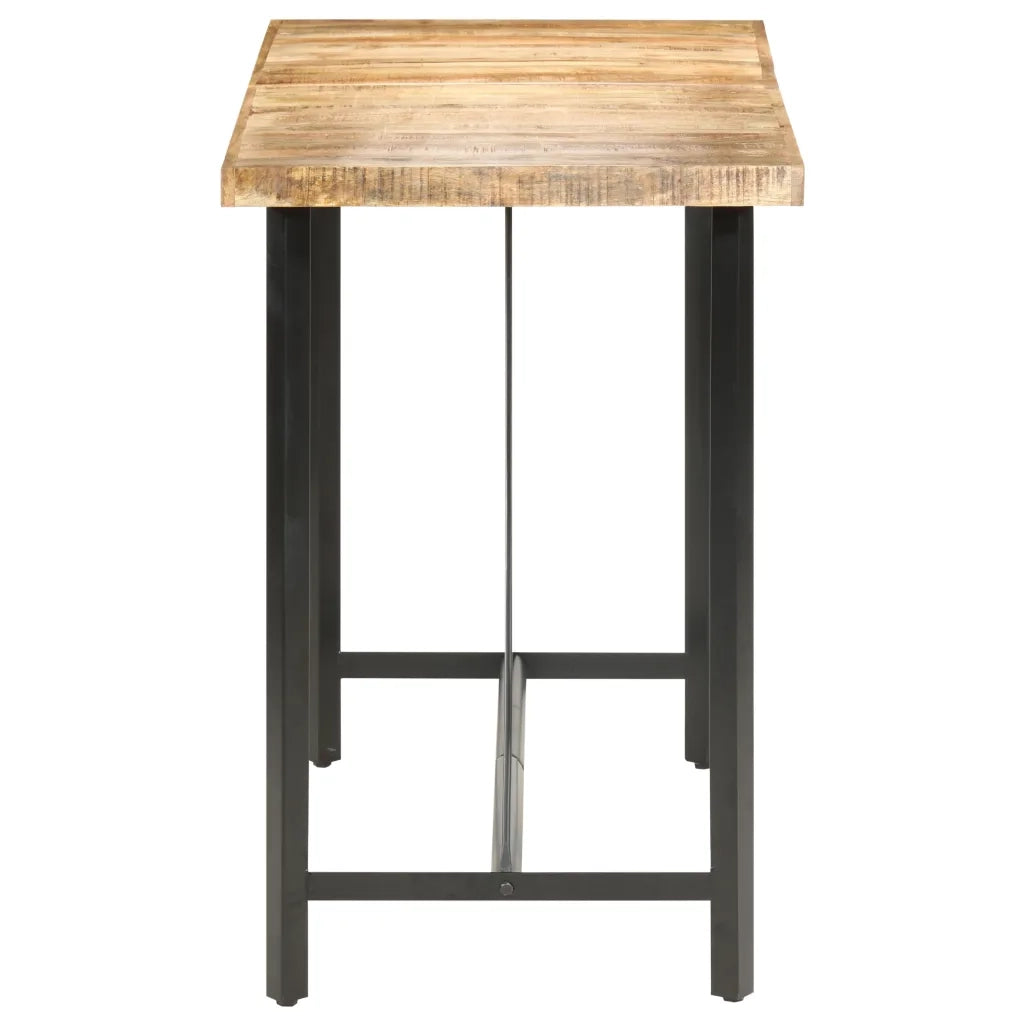 Tavolo da Bar 150x70x107 cm in Legno Ruvido di Mango